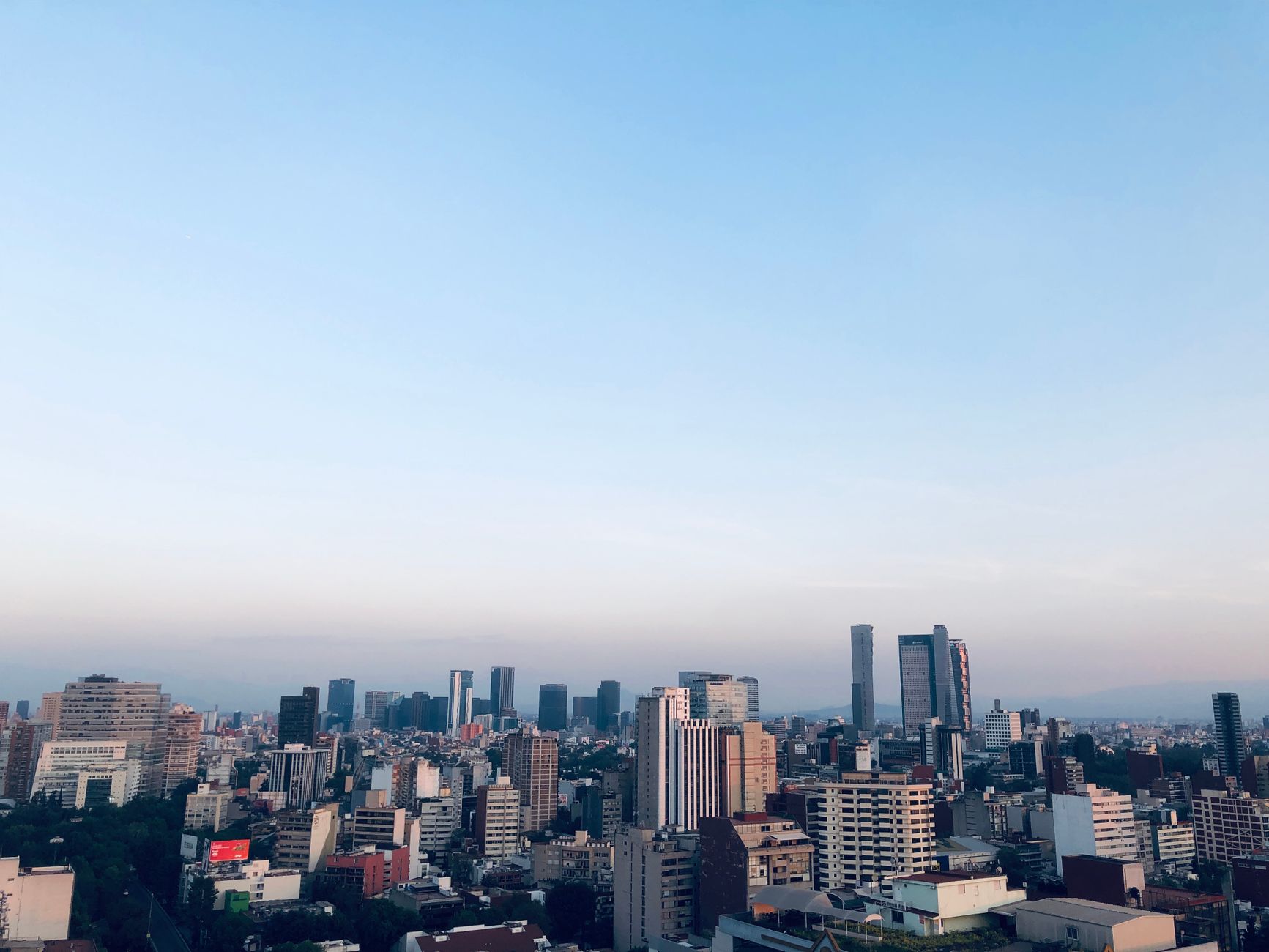 Modern residential tower in Mexico City